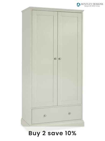 Bentley Designs Cotton Grey Ashby Double, 1 Drawer Wardrobe (C52470) | £775