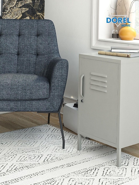 Dorel Home Taupe Europe Bradford Metal Locker End Table (C53344) | £95