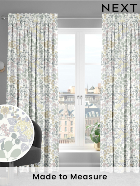 Green Nordic Made To Measure 100% Cotton Curtains (C53783) | £61