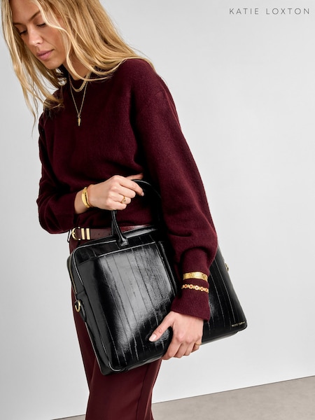 Black Shine - Katie Loxton City Laptop Bag