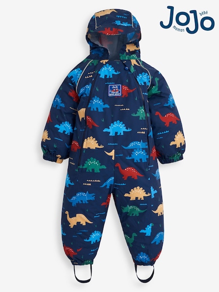 JoJo Maman Bébé Navy Blue Pack Away Waterproof Puddlesuit (C54064) | £38.50