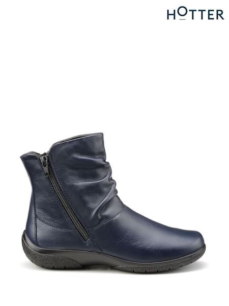 Hotter Blue Standard Fit Whisper Zip Boots (C54080) | £99