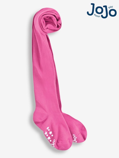 JoJo Maman Bébé Fuchsia Pink Cotton Rich Plain Tights (C54143) | £9.50