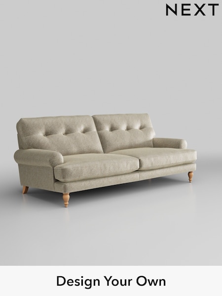 Plush Chenille/Light Natural Erin Buttoned Back Deep Relaxed Sit (C54726) | £1,425