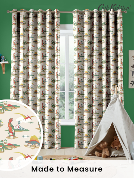 Cath Kidston Multi Kids Dino Made To Measure 100% Cotton Curtains (C54961) | £82