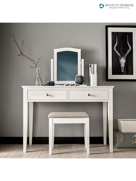 Bentley Designs White Ashby Stool (C54998) | £110