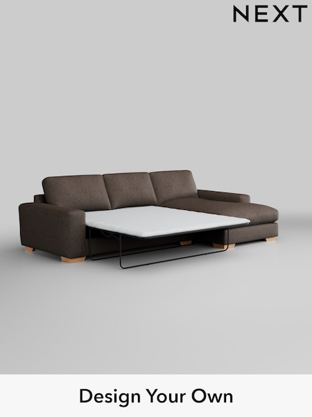 Monza Faux Leather Easy Clean/Peppercorn Brown Houghton Deep Relaxed Sit (C55298) | £2,825