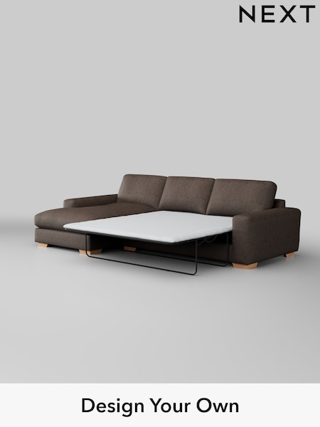 Monza Faux Leather Easy Clean/Peppercorn Brown Houghton Deep Relaxed Sit (C55298) | £2,825
