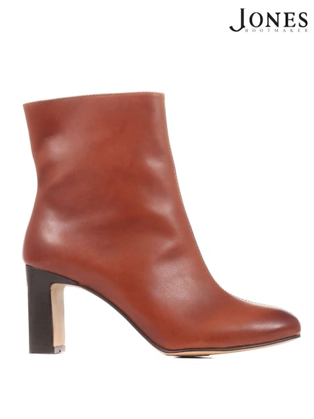 Jones Bootmaker Letty Heeled Leather Ankle Boots (C55484) | £130