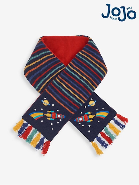 JoJo Maman Bébé Navy Rocket Scarf (C55940) | £9