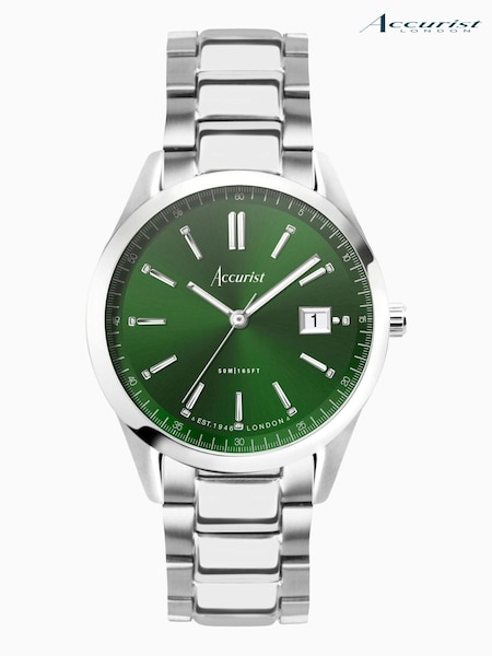 Accurist Mens Silver Tone Everyday Stainless Steel Bracelet Analogue Watch (C56542) | £99