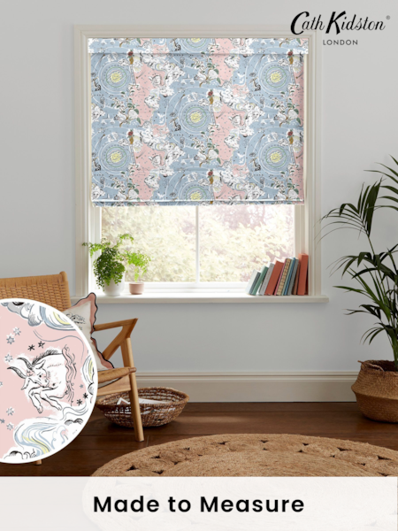 Cath Kidston Blue Power To The Peaceful Made To Measure Roman 100% Cotton Blinds (C56589) | £75