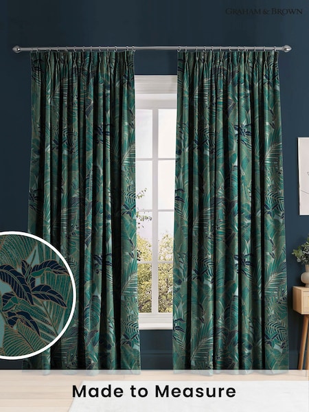 Graham & Brown Green Paradys Made to Measure 100% Cotton Curtains (C56617) | £119