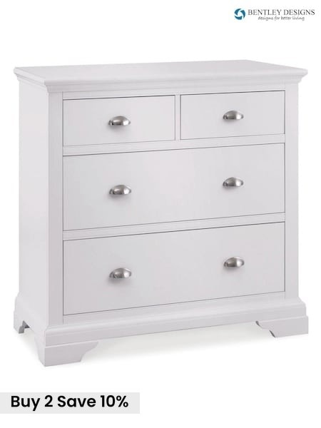 Bentley Designs White Hampstead 2+2 Drawer Chest (C56854) | £600