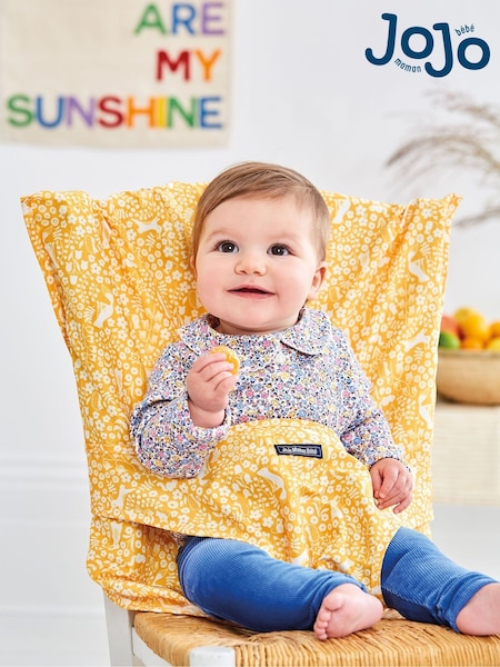 JoJo Maman Bébé Mustard Woodland Pack-Away Pocket Highchair (C56947) | £17.50
