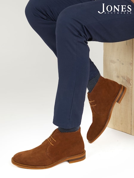 Jones Bootmaker Campbell Suede Desert  Brown Boots (C57533) | £170