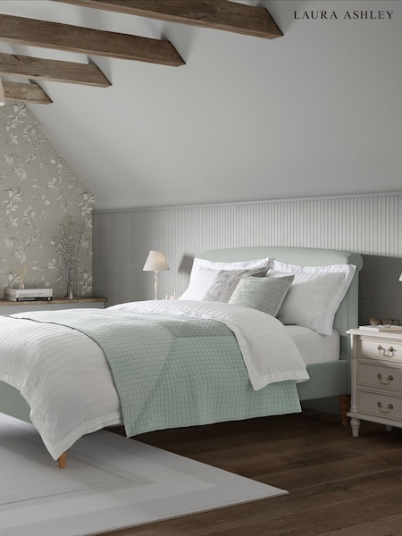 Laura Ashley Baron Chenille Pale Grey Green Lynden Bed (C57800) | £499 - £625