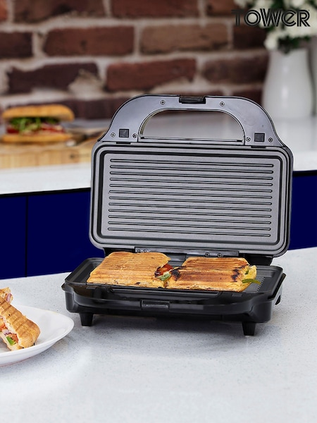 Tower Silver 3-in-1 Deep Fill Sandwich Maker (C58265) | £45