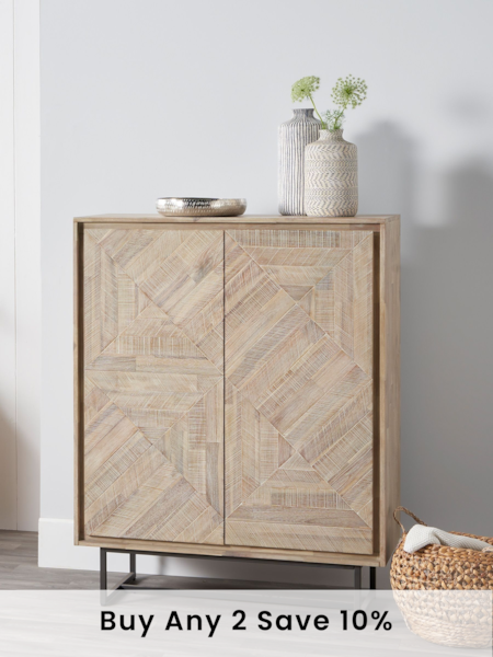 Pacific Brown Marca Acacia Wood 2 Door Drinks Cabinet (C59143) | £960