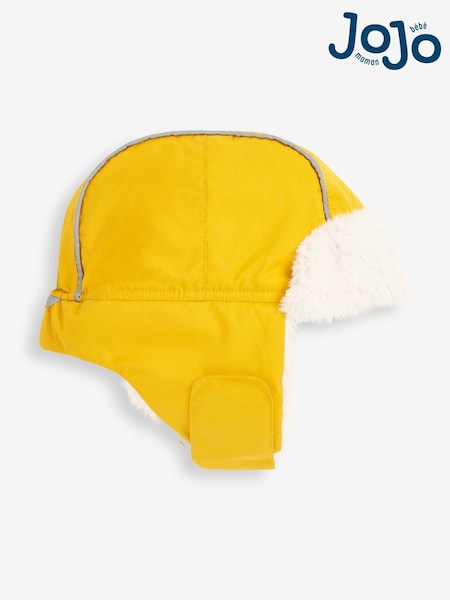 JoJo Maman Bébé Mustard Yellow Cosy Waterproof Hat (C59702) | £7