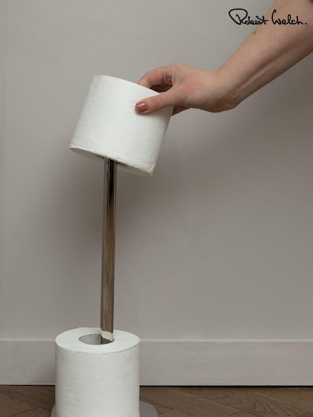 Robert Welch Silver Burford Toilet Roll Holder Floor Standing (C59917) | £46