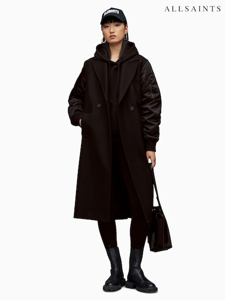 AllSaints Black Paulah Coat (C60060) | £359