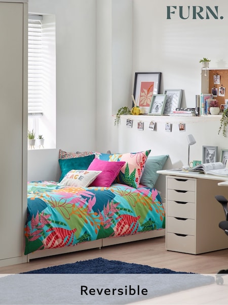 furn. Multicolour Coralina Abstract Reversible Duvet Cover And Pillowcase Set (C60062) | £16 - £28