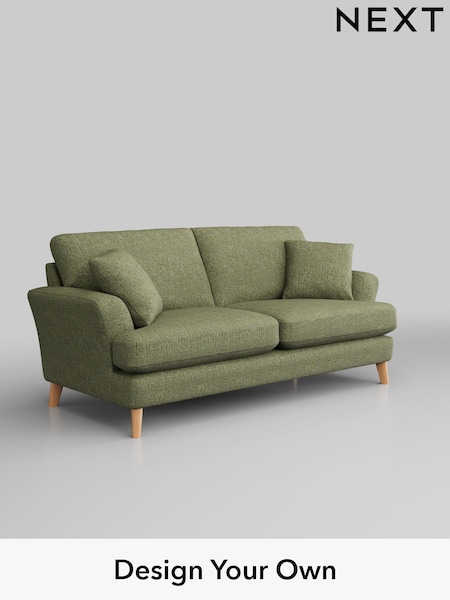 Chunky Boucle Easy Clean/Mid Green Conway Relaxed Sit (C60285) | £1,350