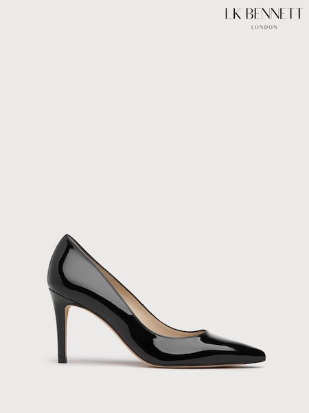 LK Bennett Black Tilly Pointed Ballerina Flats (C60540) | £199