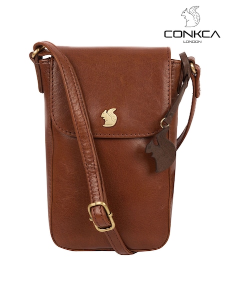 Conkca Buzz Leather Cross-Body Phone Bag (C61645) | £39