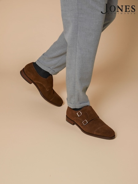 Jones Bootmaker Nathaniel Leather Double Monk Shoes (C61892) | £110