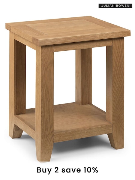 Julian Bowen Brown Astoria Solid Oak Side Table (C62303) | £165