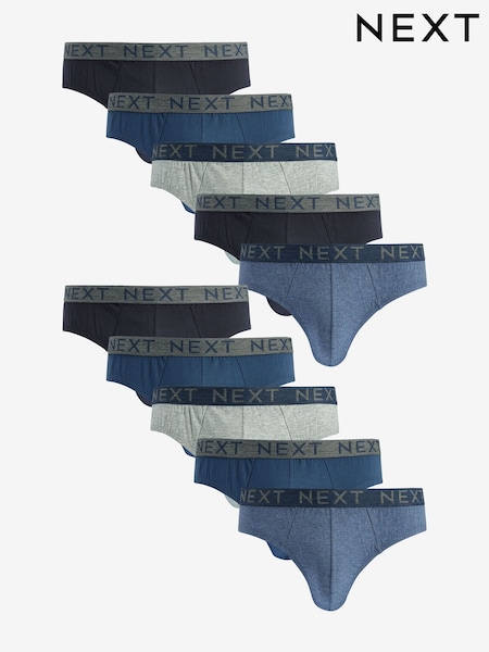 Blue 10 pack Cotton Rich Briefs (C62339) | £46