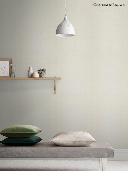Graham & Brown Cream Herringbone Texture 10M Wallpaper (C62651) | £75