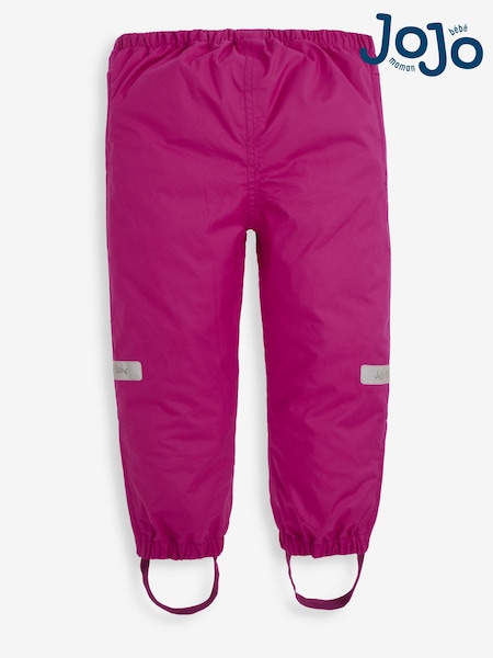 JoJo Maman Bébé Berry Pink Pack-Away Waterproof Trousers (C63265) | £22 - £23.50