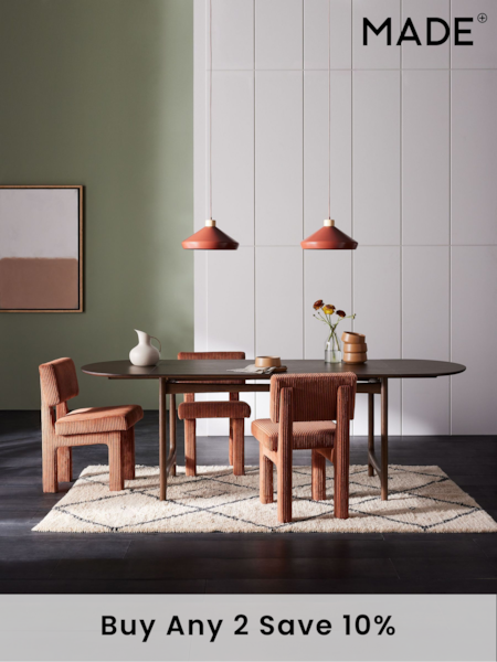 MADE.COM Walnut Oak Veneer Maggie Extending Dining Table (C63721) | £999