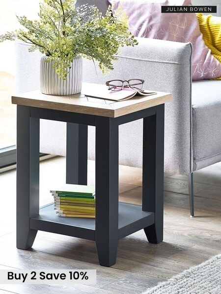 Julian Bowen Dark Grey Bordeaux Side Table (C63986) | £165