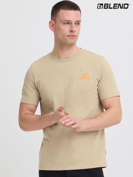 Natural - Regular Blend Sun Surf Crew Neck T-shirt