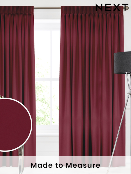 Crimson Red Burgundy Montero Velvet Made To Measure Curtains (C64665) | £91