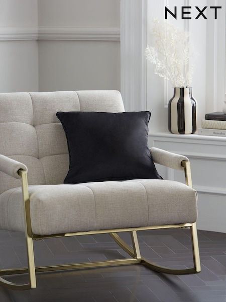 Black 43 x 43cm Matte Velvet Cushion (C64992) | £7