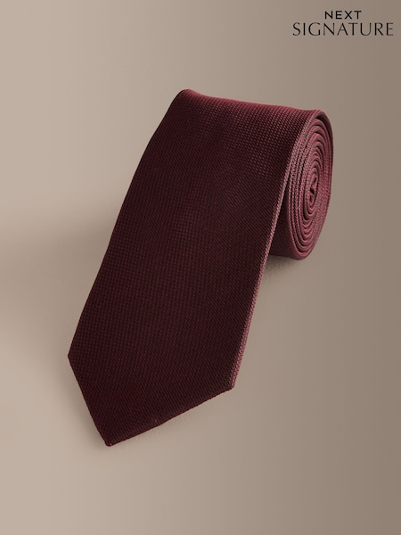 Burgundy Red - Regular Signature Silk Tie