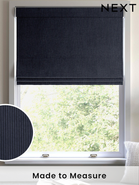 Navy Blue Jangga Made To Measure Roman Blind (C65994) | £79