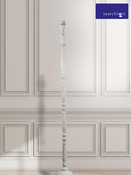 Searchlight White Lumi Candlestick Floor Lamp Base (C66874) | £75