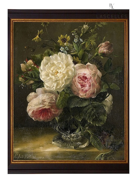 Brookpace Lascelles Pink Still Life of Flowers in a Vase Framed Wall Art (C66951) | £130