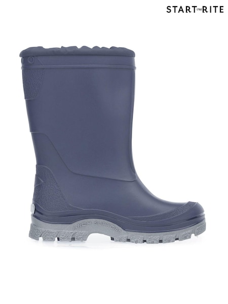 Start Rite Blue Mudbuster Fleece Lined Cosy Wellies (C67057) | £35