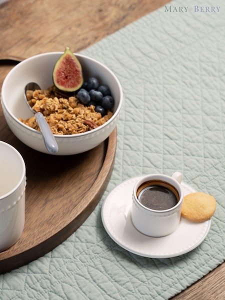 Mary Berry Set of 4 White Signature Espresso Cup & Saucers (C67687) | £35