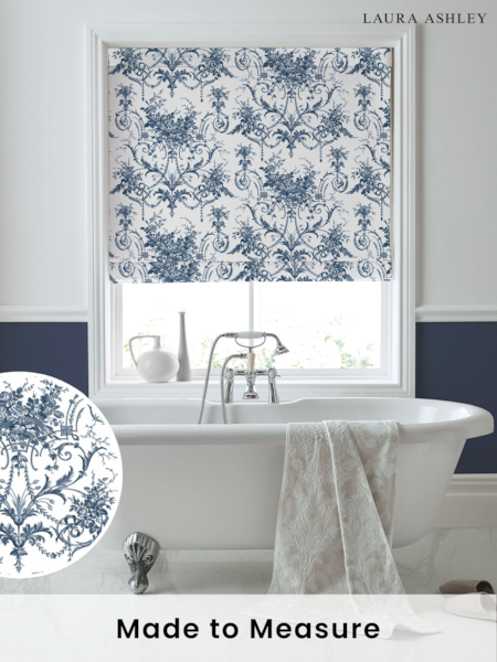 Laura Ashley Midnight 100% Cotton Tuileries Made To Measure Roman Blinds (C67812) | £79