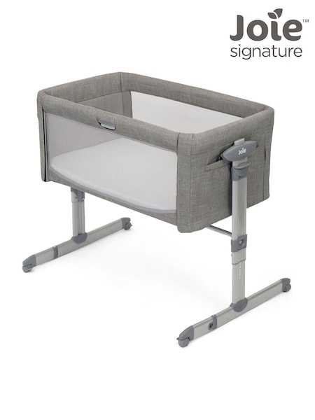 Joie Grey Foggy Roomie Glide Bedside Crib (C68631) | £160
