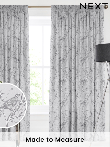 Silver Carren Made To Measure Curtains (C68981) | £109