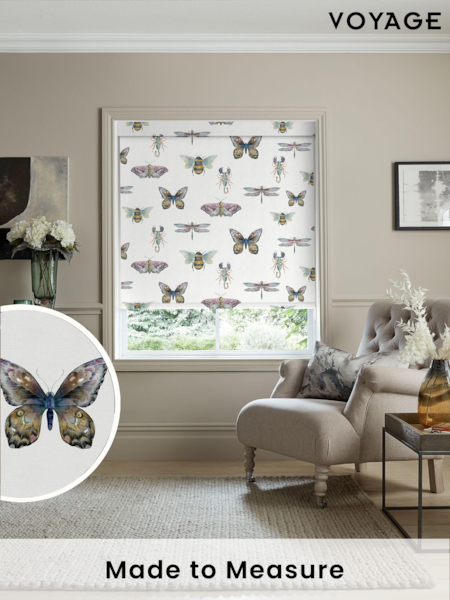 Voyage Natural Linen Fray Made to Measure Roller Blind (C69584) | £73